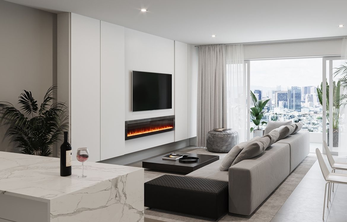Ambe Linear Electric Fireplace